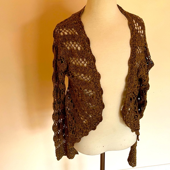 Brown Wet Seal crochet cardigan - Picture 4 of 4